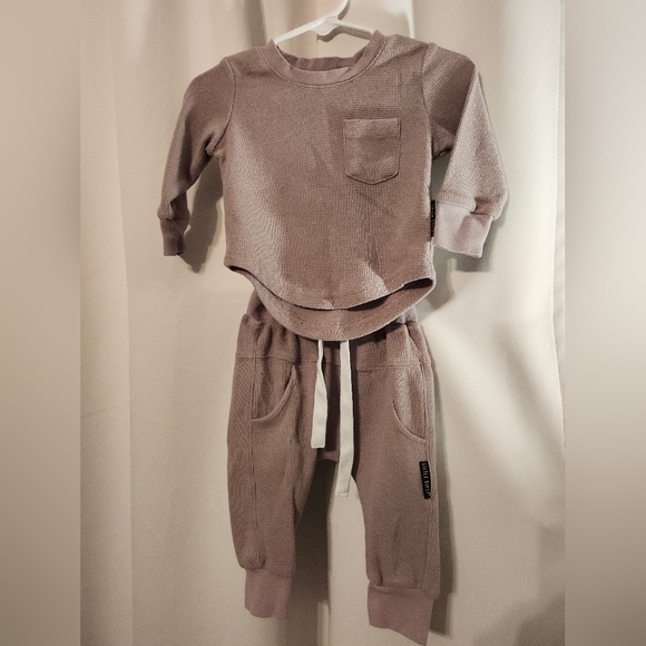 Little Bipsy waffle set purple 3-6m - Picture 1 of 3